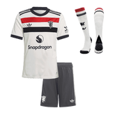 Manchester United Auswärts-Fußballtrikot-Set 2024/25 für Kinder (Trikot + Shorts + Socken)